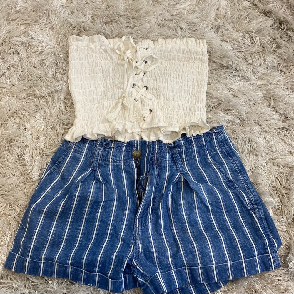 Cream tube top